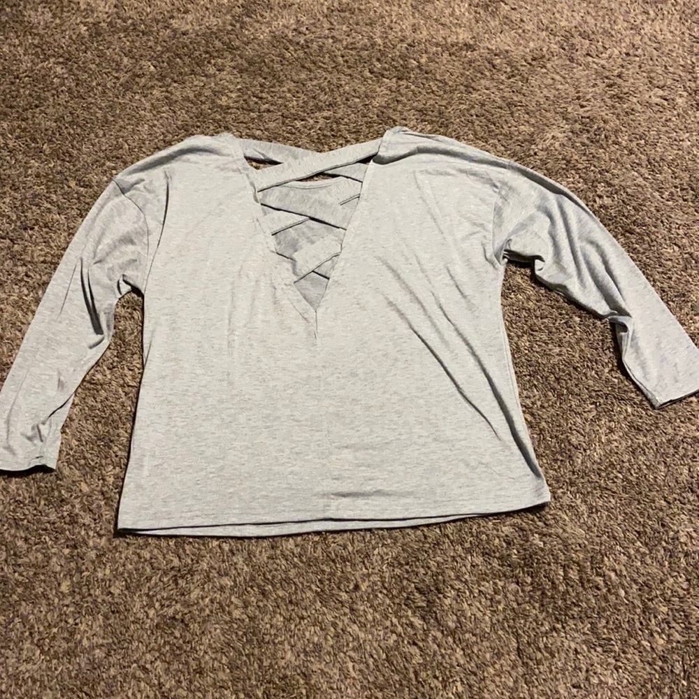 Medium gray 3/4 sleeve